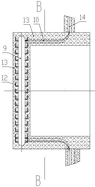 Membrane wall hearth structure for low-speed circulating fluidized bed boiler