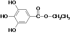 Extraction method of ethyl gallate in peony leaves and new application thereof