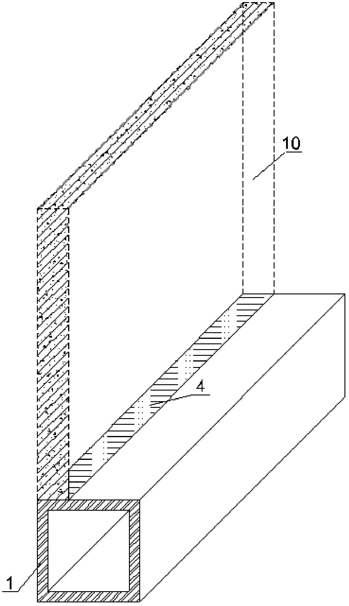 Thin-wall cast-in-situ concrete enclosure structure and steel structure flexible connection and water stop treatment method