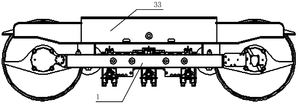 Inspection device mounted based on bogie