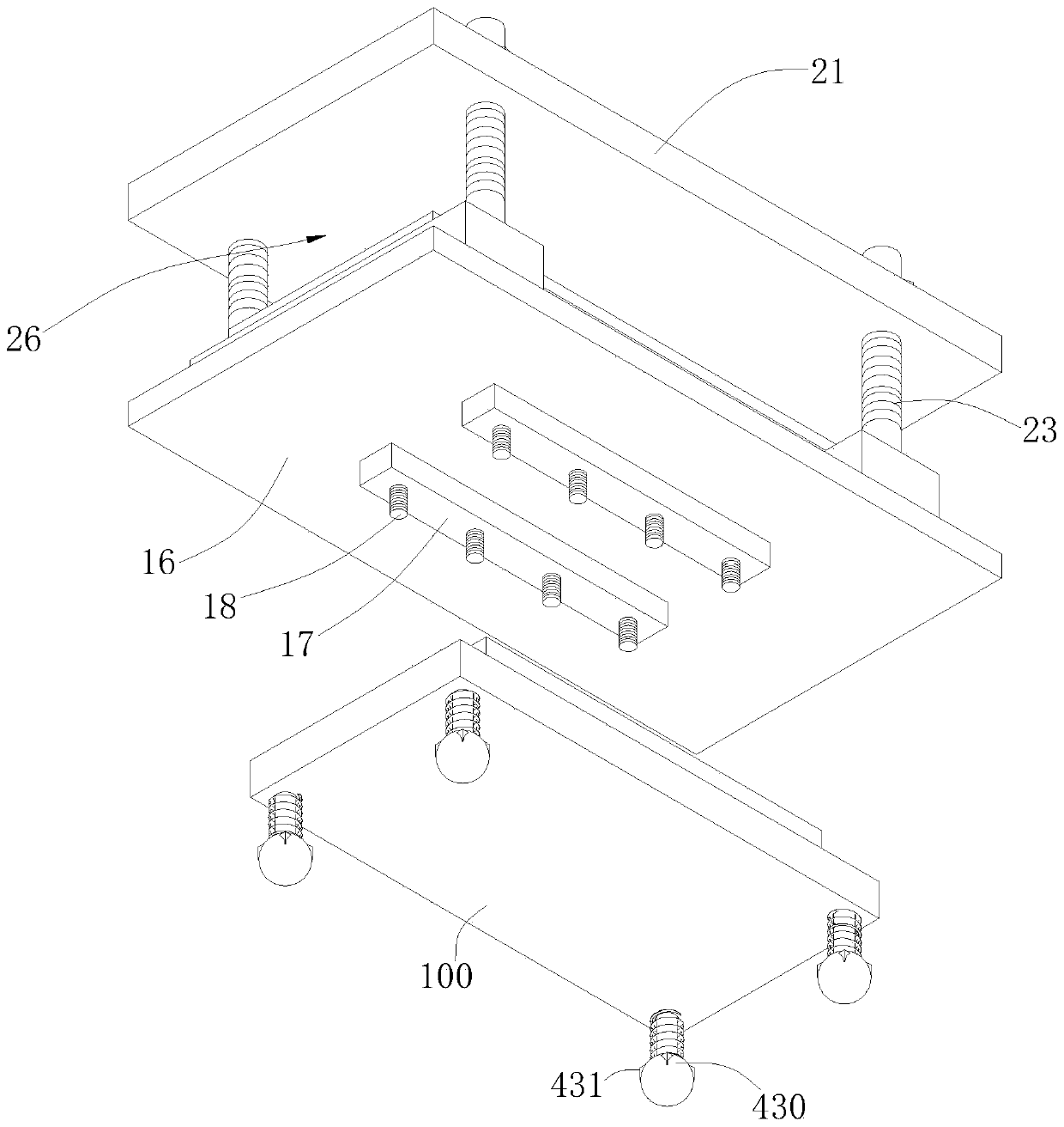 Connecting position bearing device for municipal pipeline