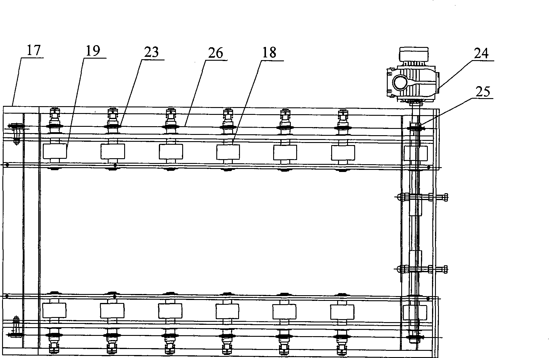 Transitional rolling bed with electric elevating apparatus for front axle end head