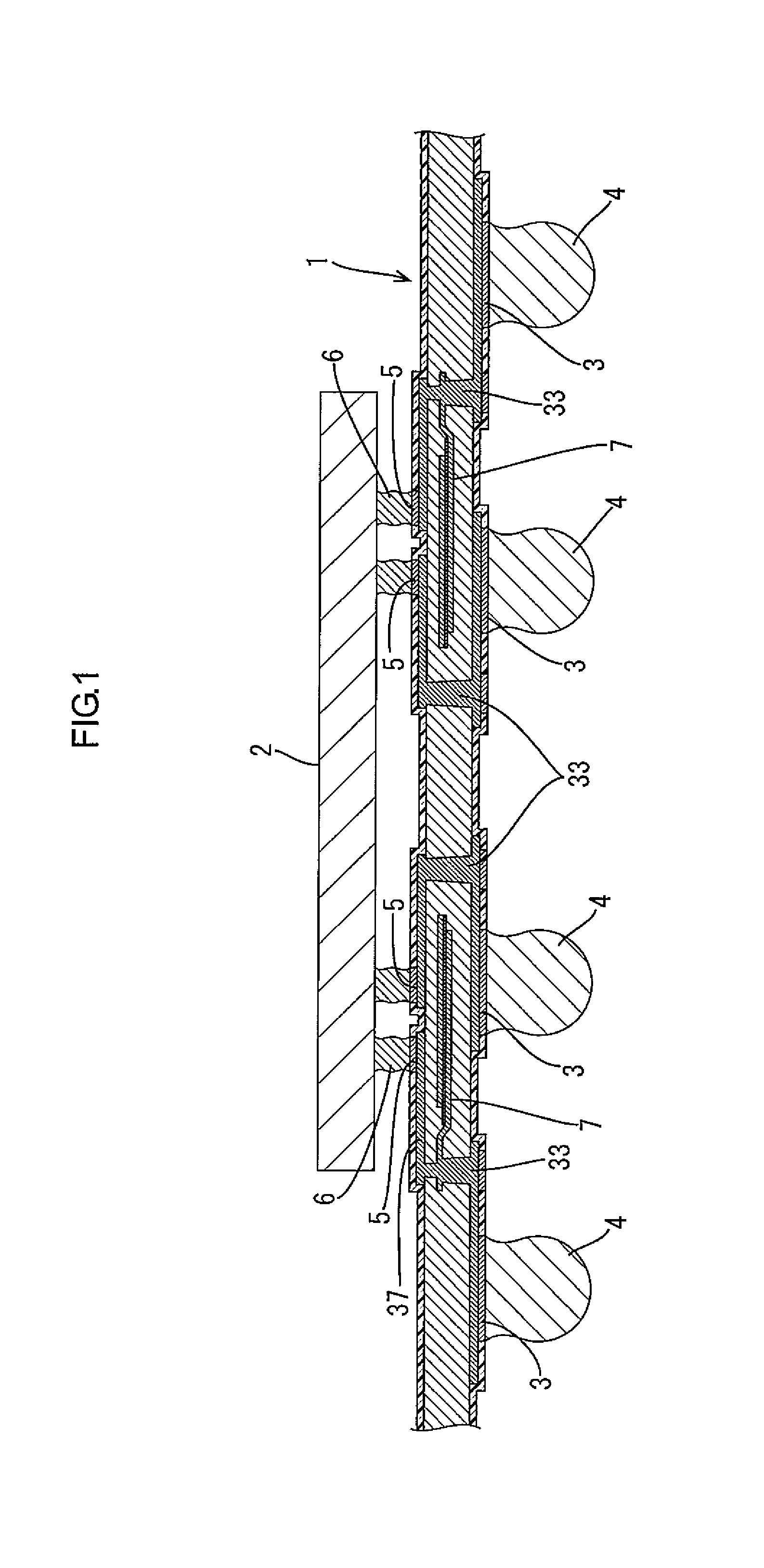 Multi-layered circuit board and semiconductor device