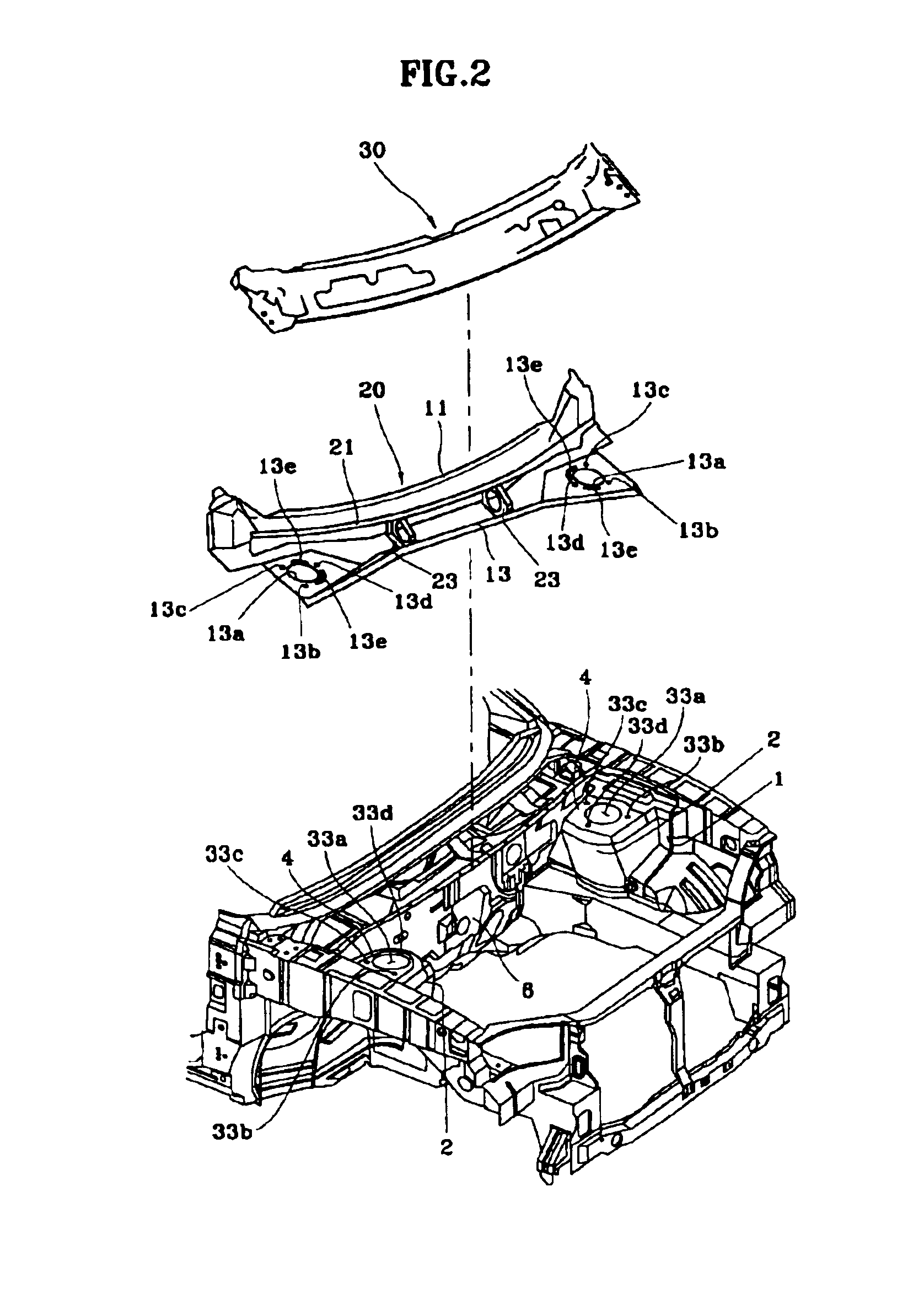 Upper mounting part structure of front strut assembly