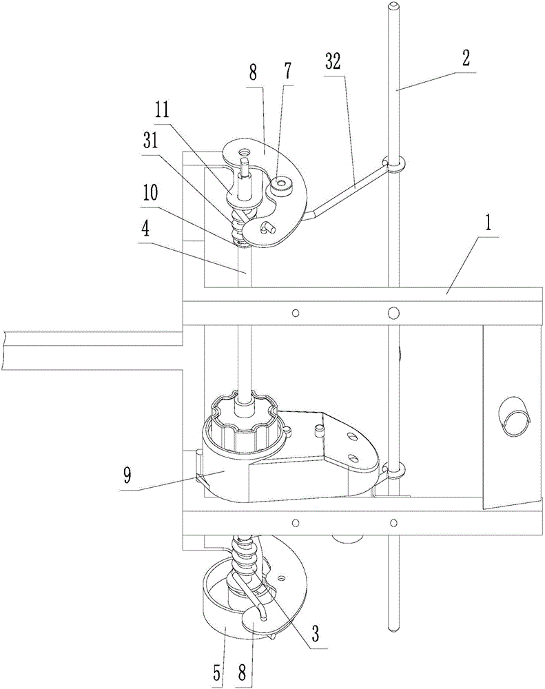 Baby carrier rear wheel damping linkage device