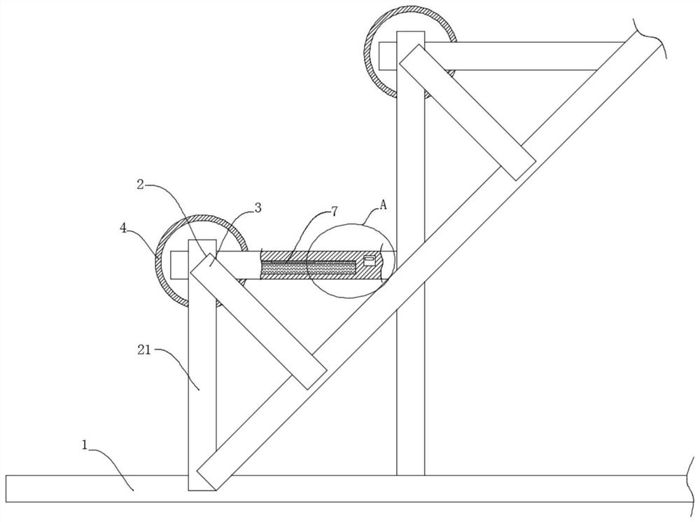 Adjustable combined stair steel form for high-rise building