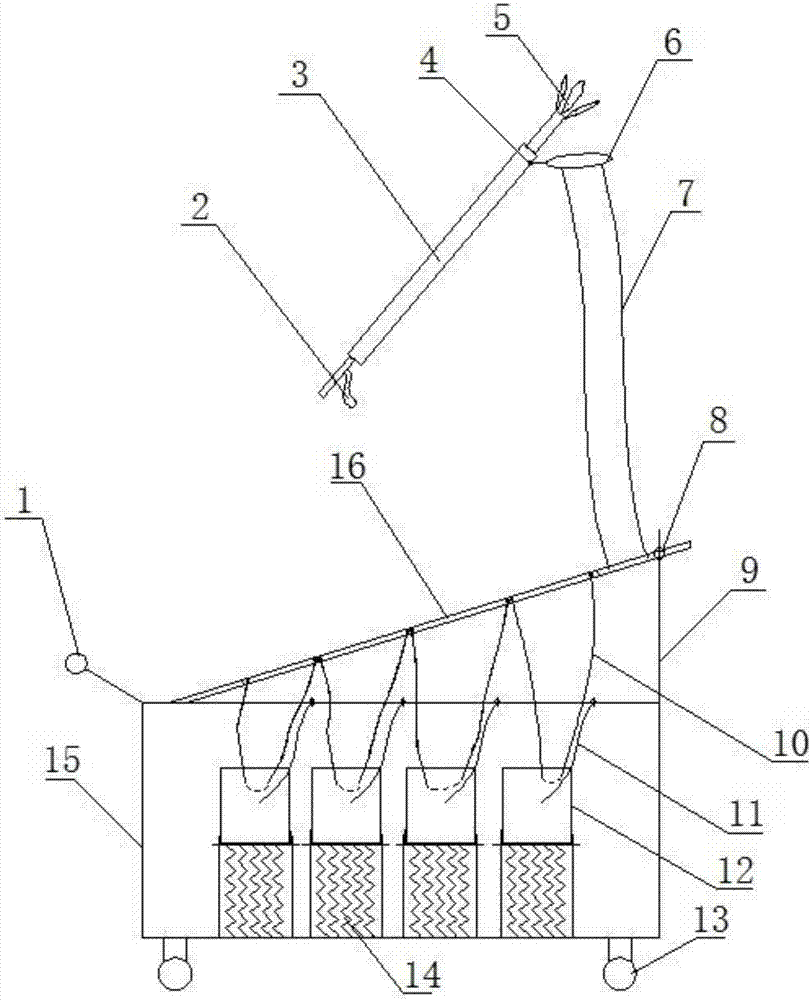 Automatic grading device and application thereof for apple picking