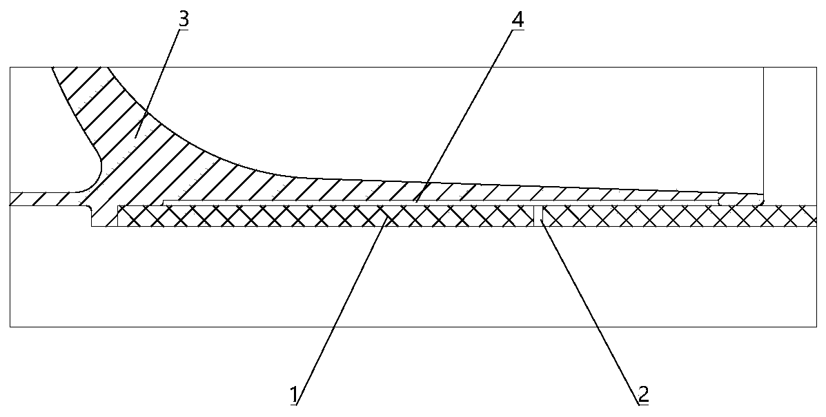 Bonding forming method for metal sealing head of large-opening composite material shell