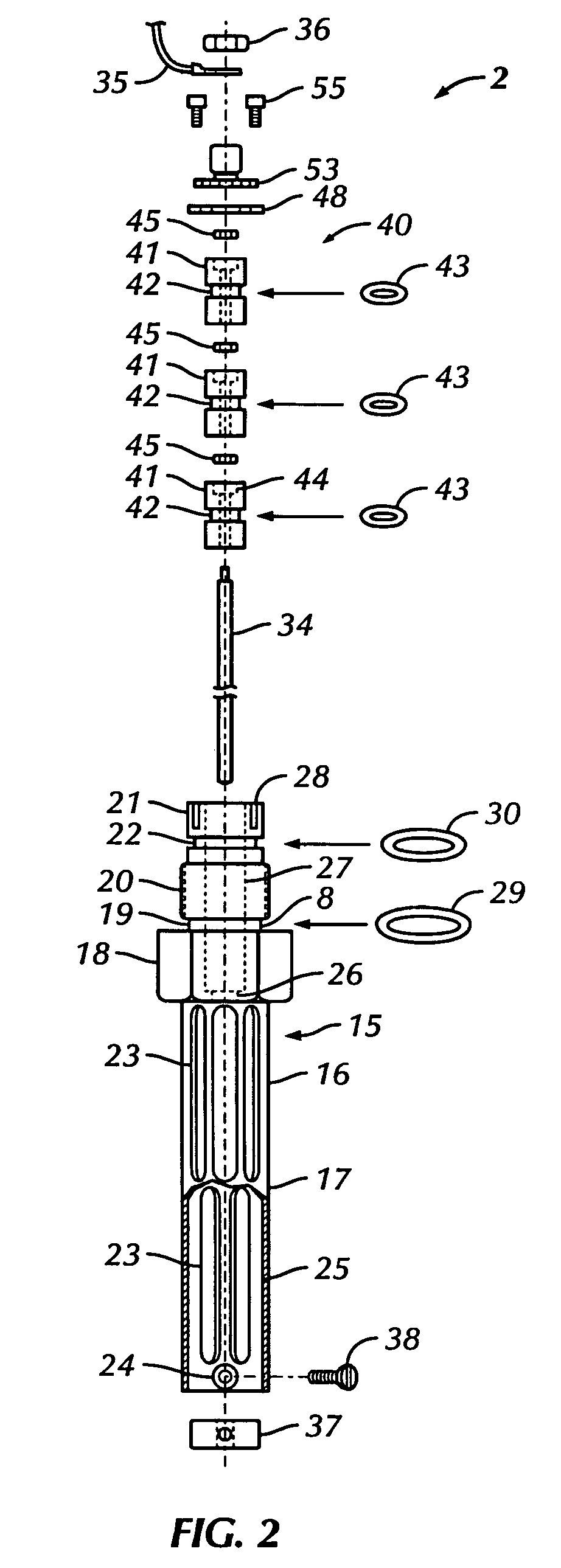 Device for determining the composition of a fluid mixture