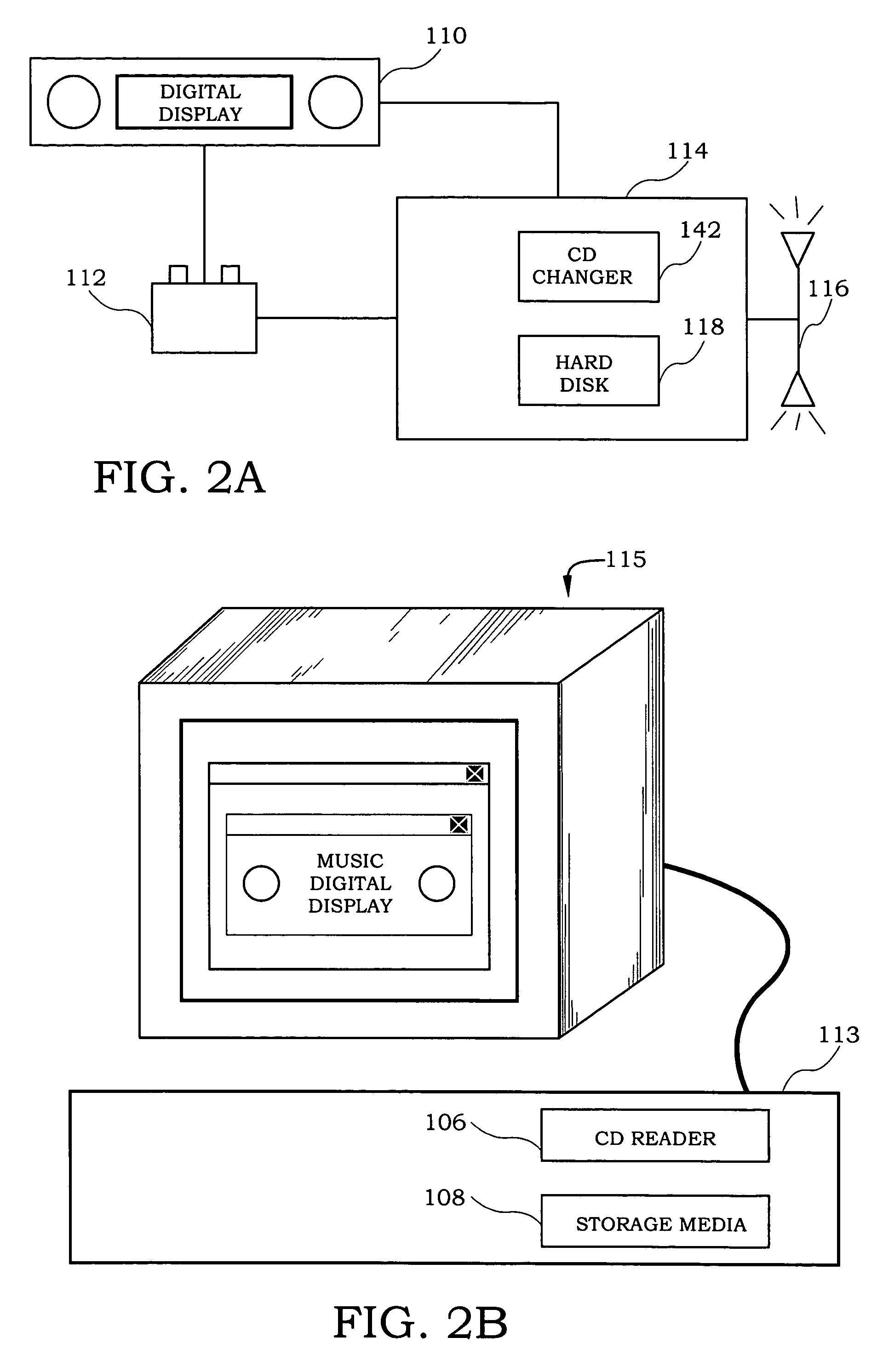 Audio system for storing audio data files