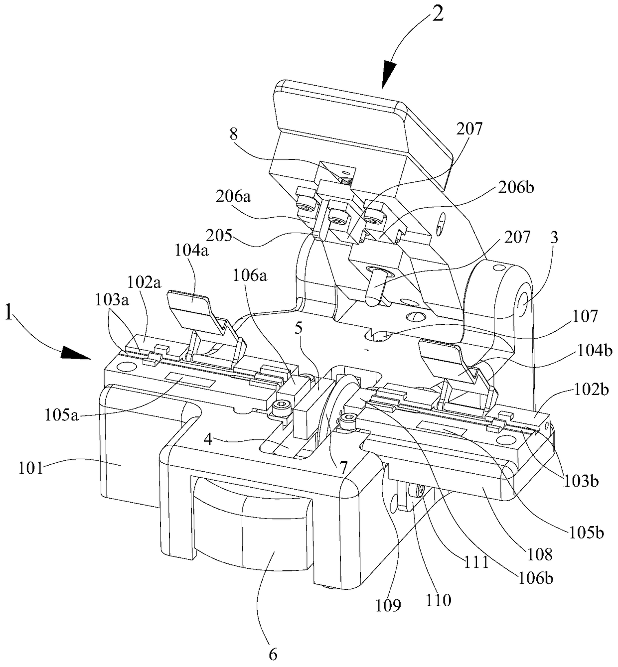 Fiber cleaver for bilateral cutting