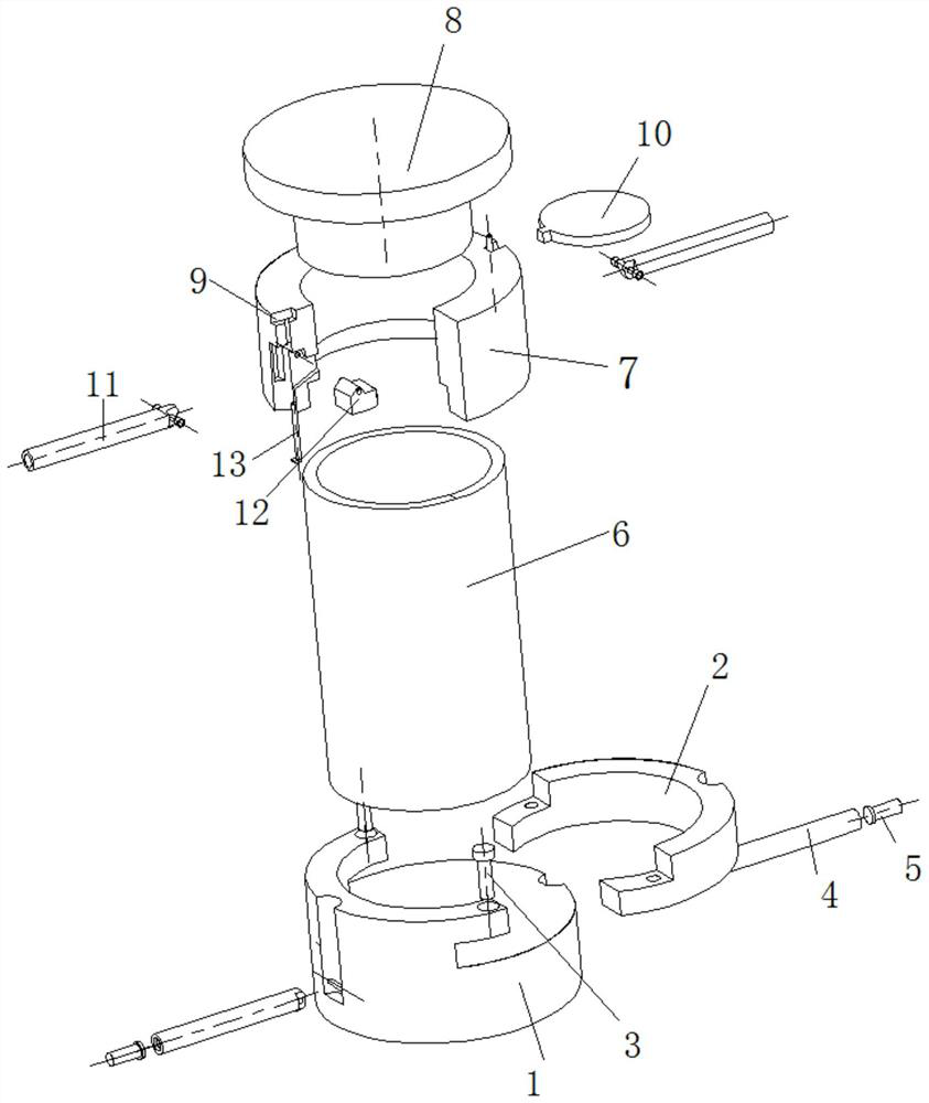 High-moisture-content soil vibration triaxial test sample preparation method and sample preparation device