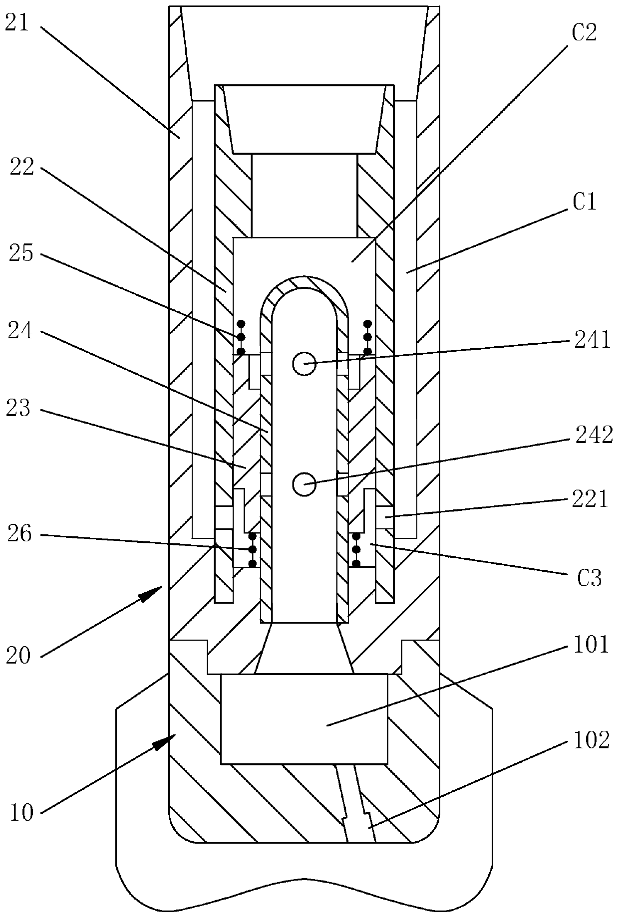 Dual-channel drill bit with drilling fluid switching function