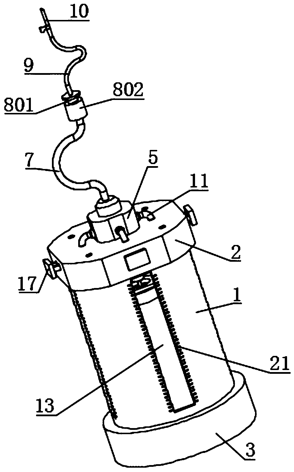 Blood drawing device for collecting blood samples