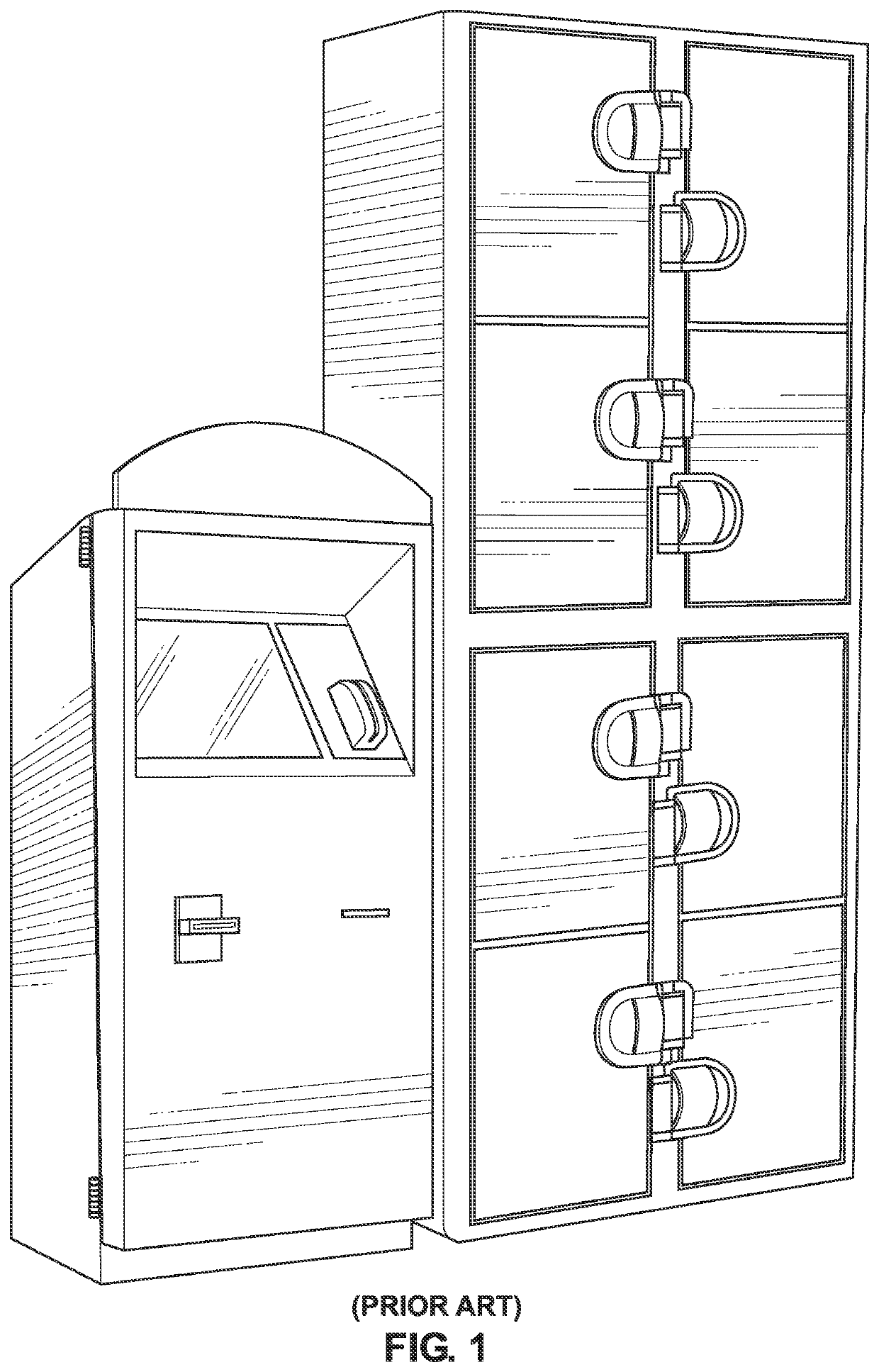 Wireless network, mobile systems and methods for controlling access to lockers, strollers, wheel chairs and electronic convenience vehicles provided with machine-readable codes scanned by mobile phones and computing devices