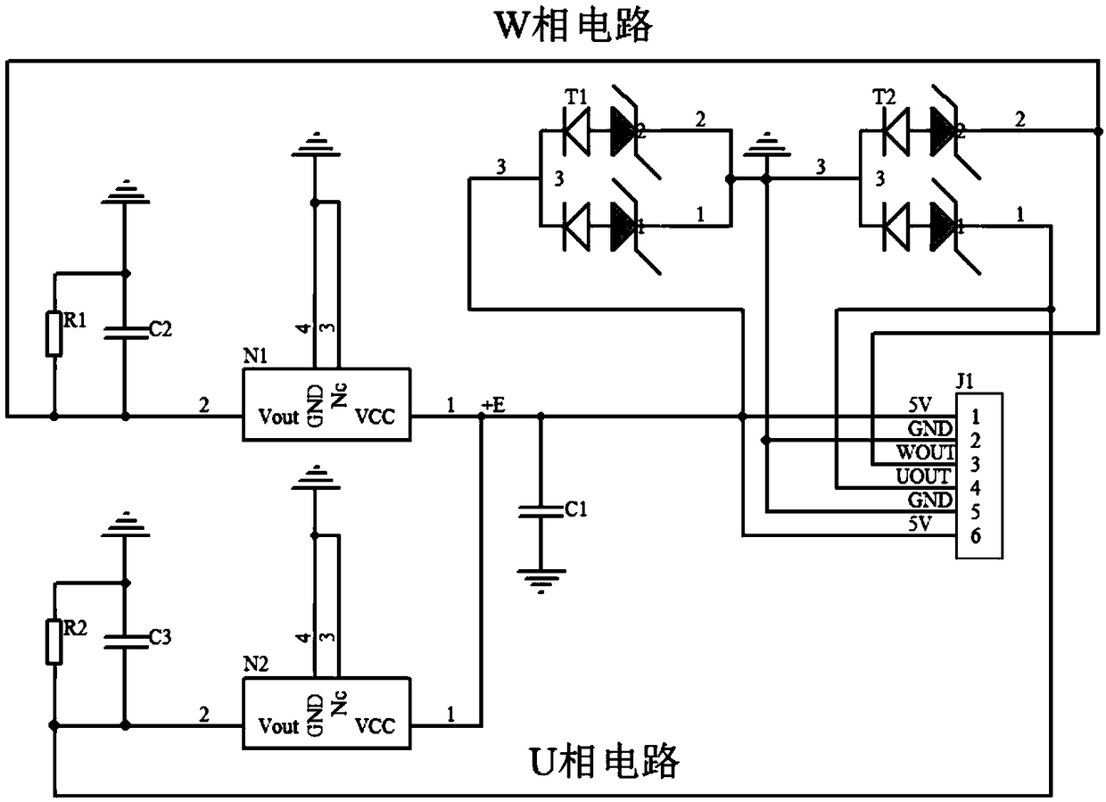 Sensor for current detection based on new energy automobile inverter