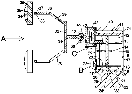 Uniform smearing device for skin care cosmetics