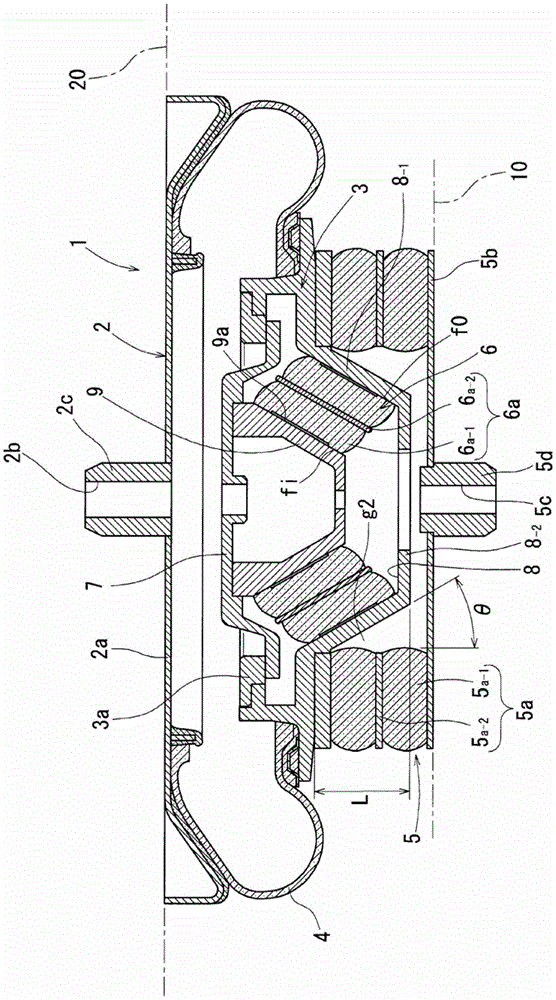 Air spring for vehicle and bogie using the air spring for vehicle