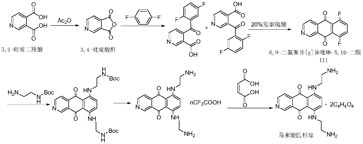 6,9-bis[(2-aminoethyl)amino]benzo[g]isoquinoline-5,10-dione dimaleate and its synthesis process