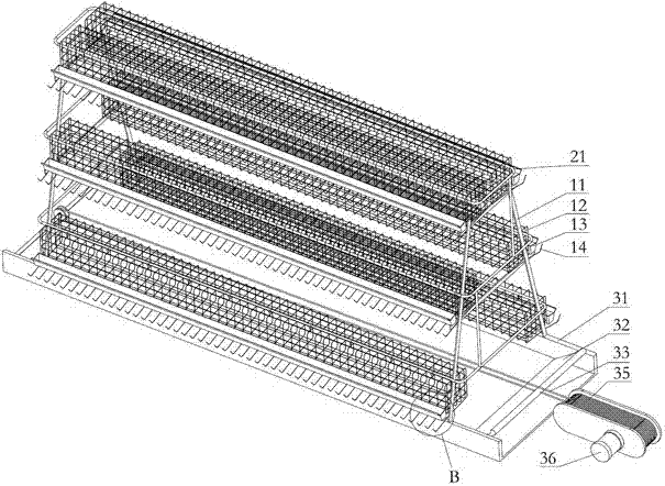Automatic laying hen breeding device