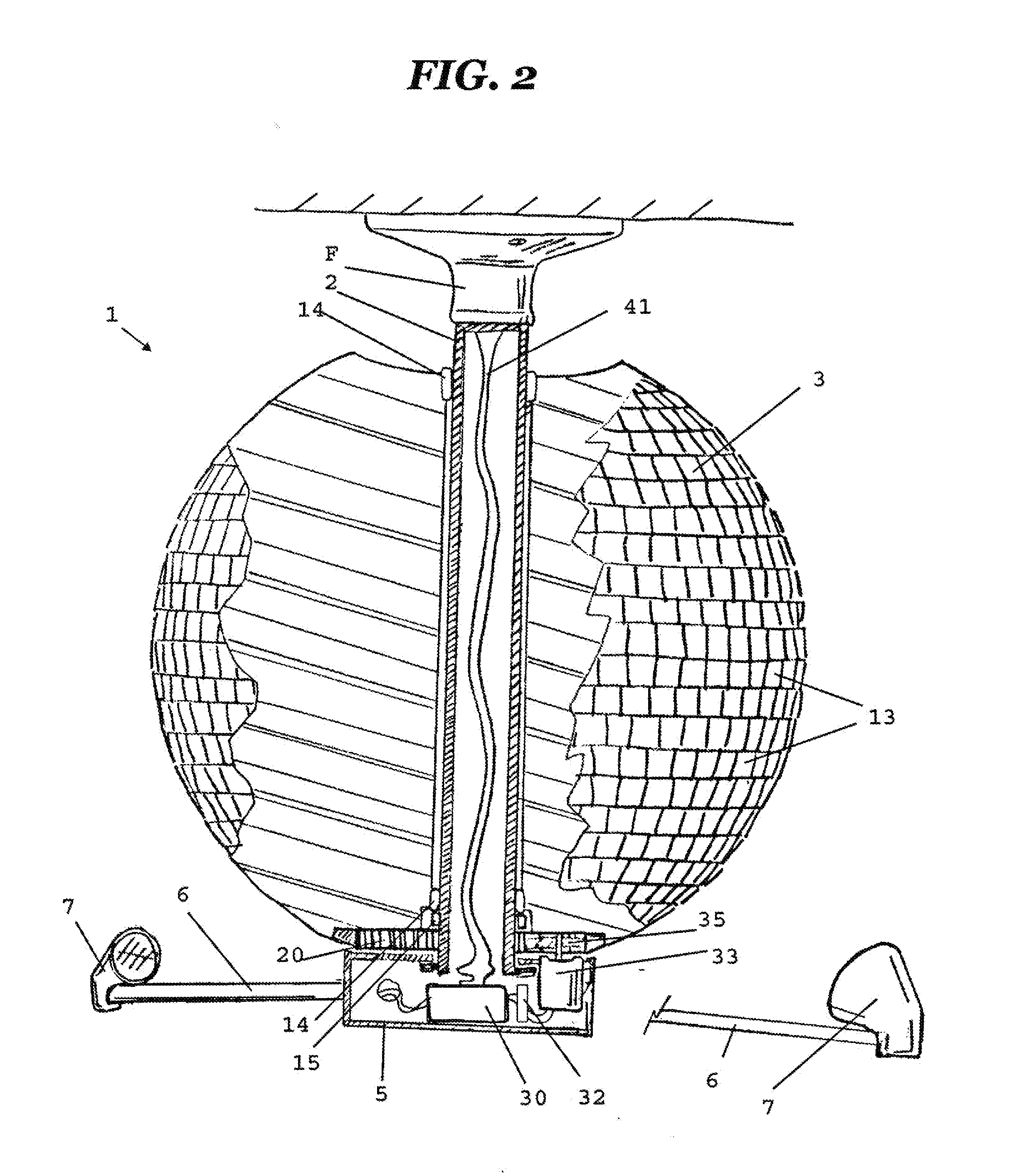 Socket supported disco mirror ball