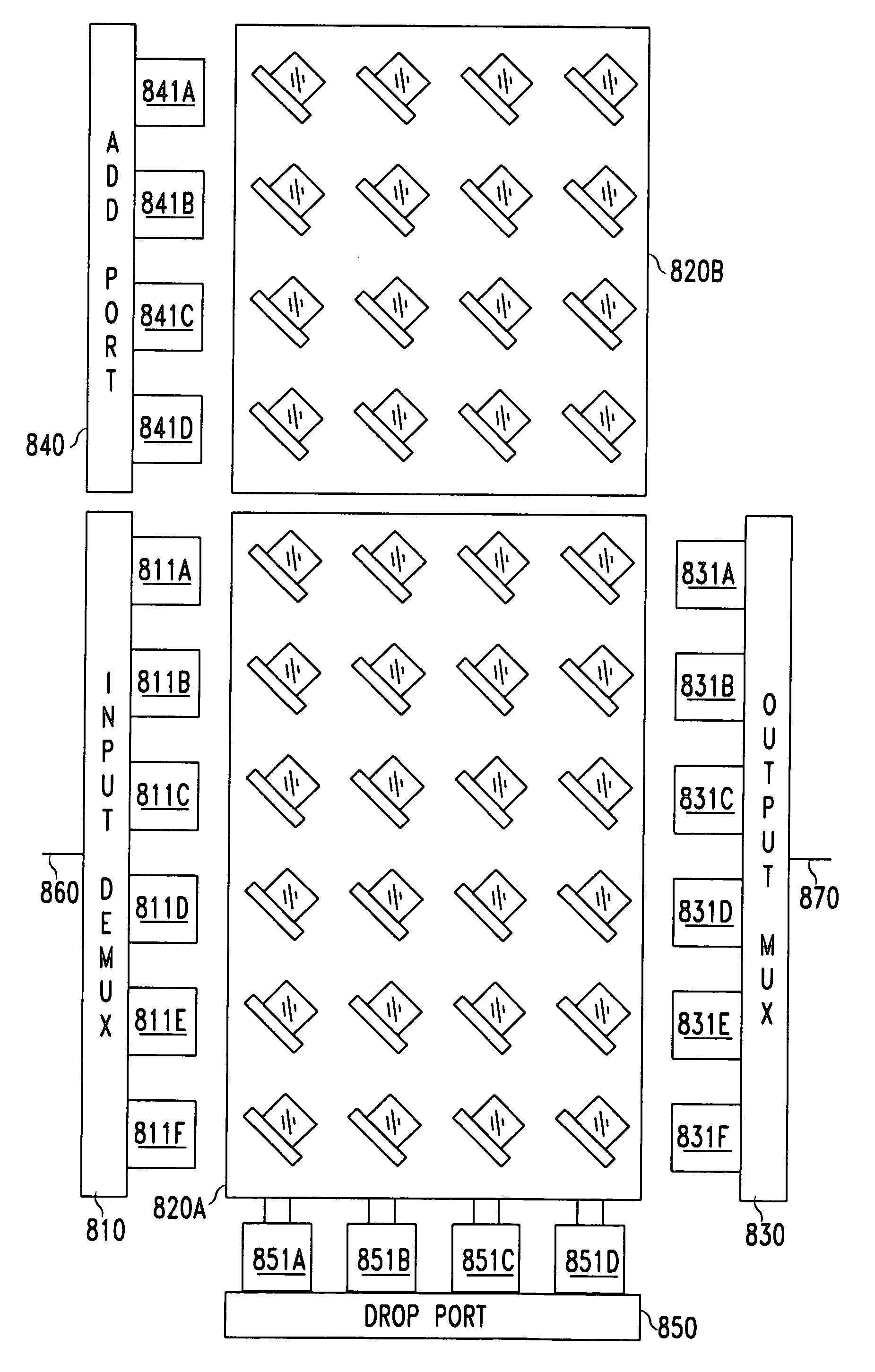 System and method of wavelength add/drop multiplexing having client configurability