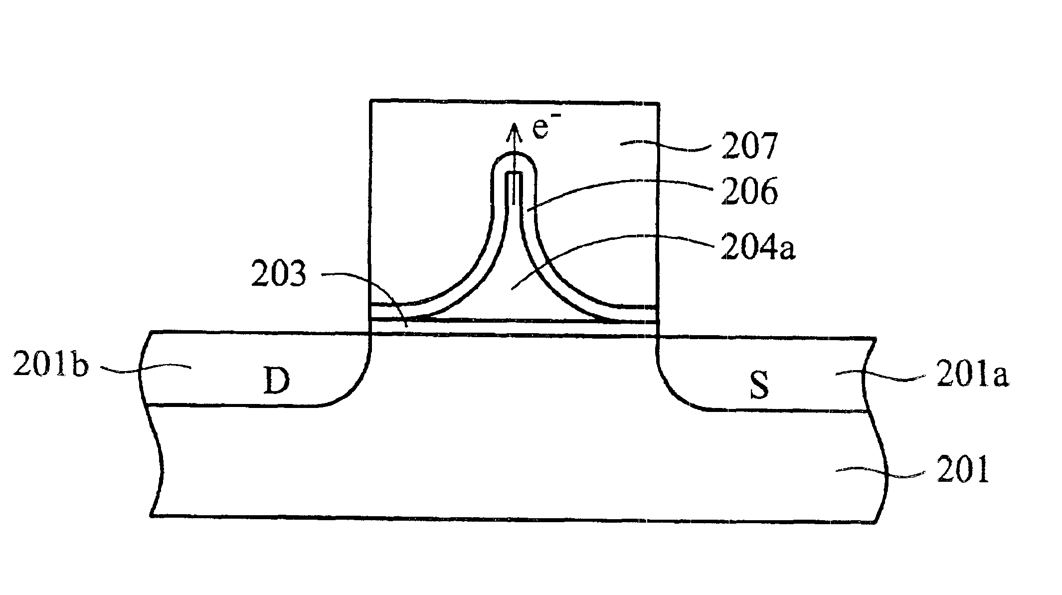 Method of forming flash memory with protruded floating gate