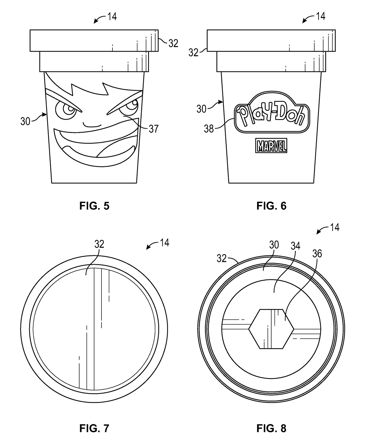 Play apparatus and methods featuring modeling compound can actuating toy items