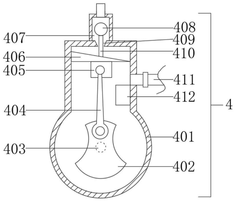 Efficient stirring device for steelmaking continuous casting tail end and using method of efficient stirring device