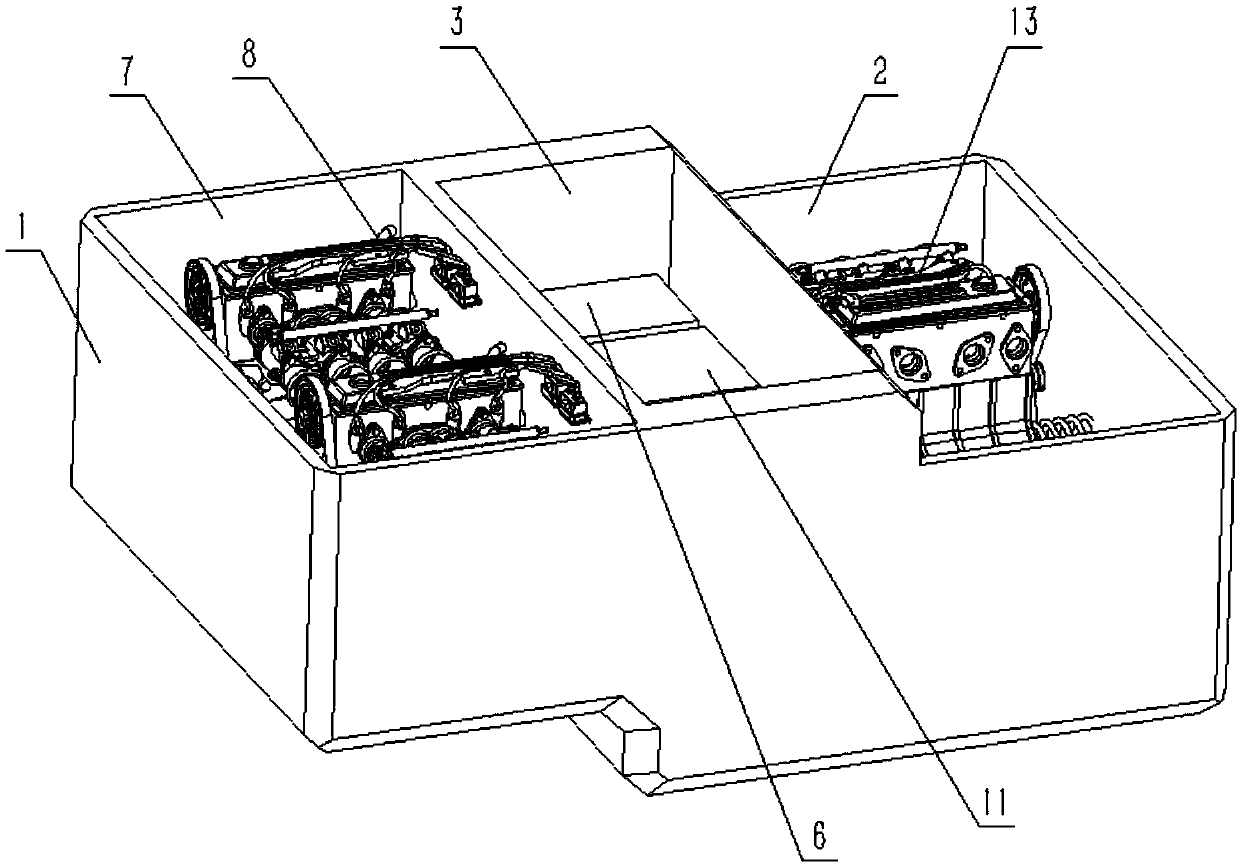 Two-branch-combined engine mechanical transmission structure and using method thereof