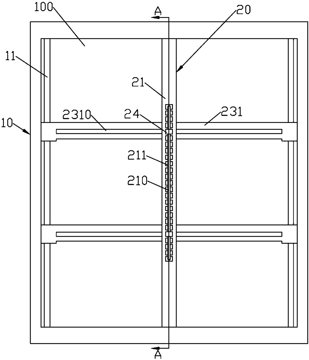 Storage cabinet provided with space adjusting device