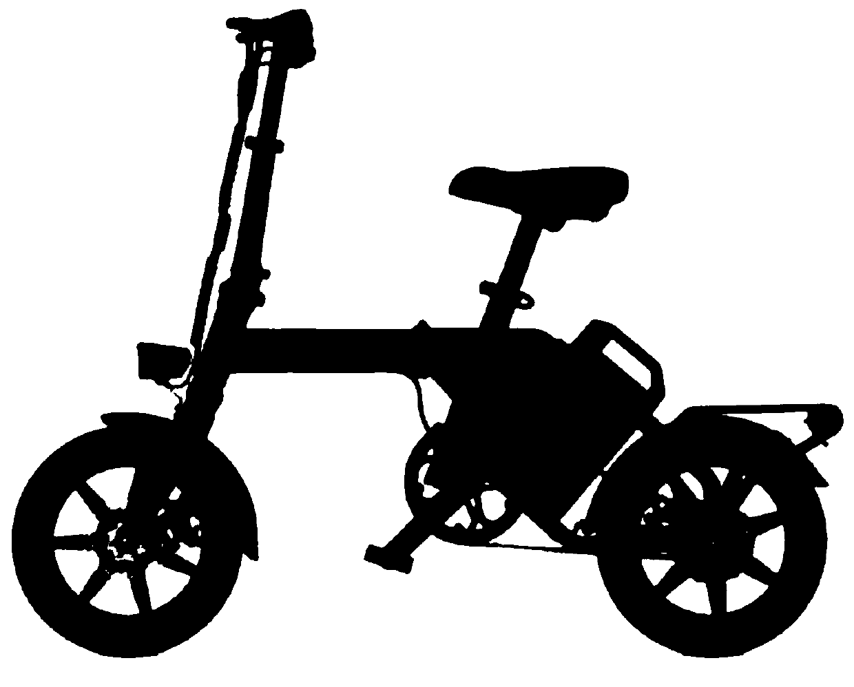 Electric power mechanism with shock absorption performance for folding electric vehicle