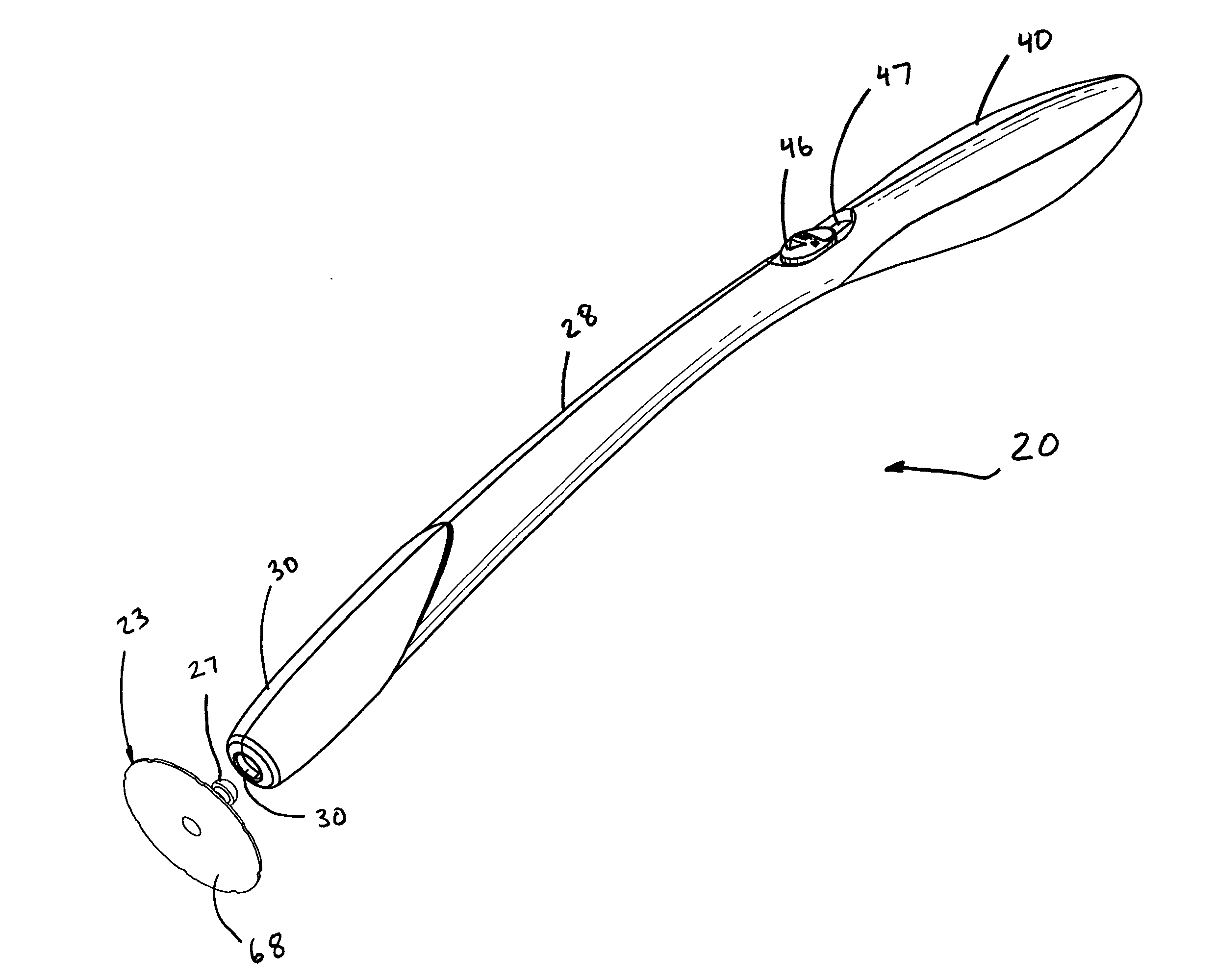 Cleaning tool assembly with a disposable cleaning implement