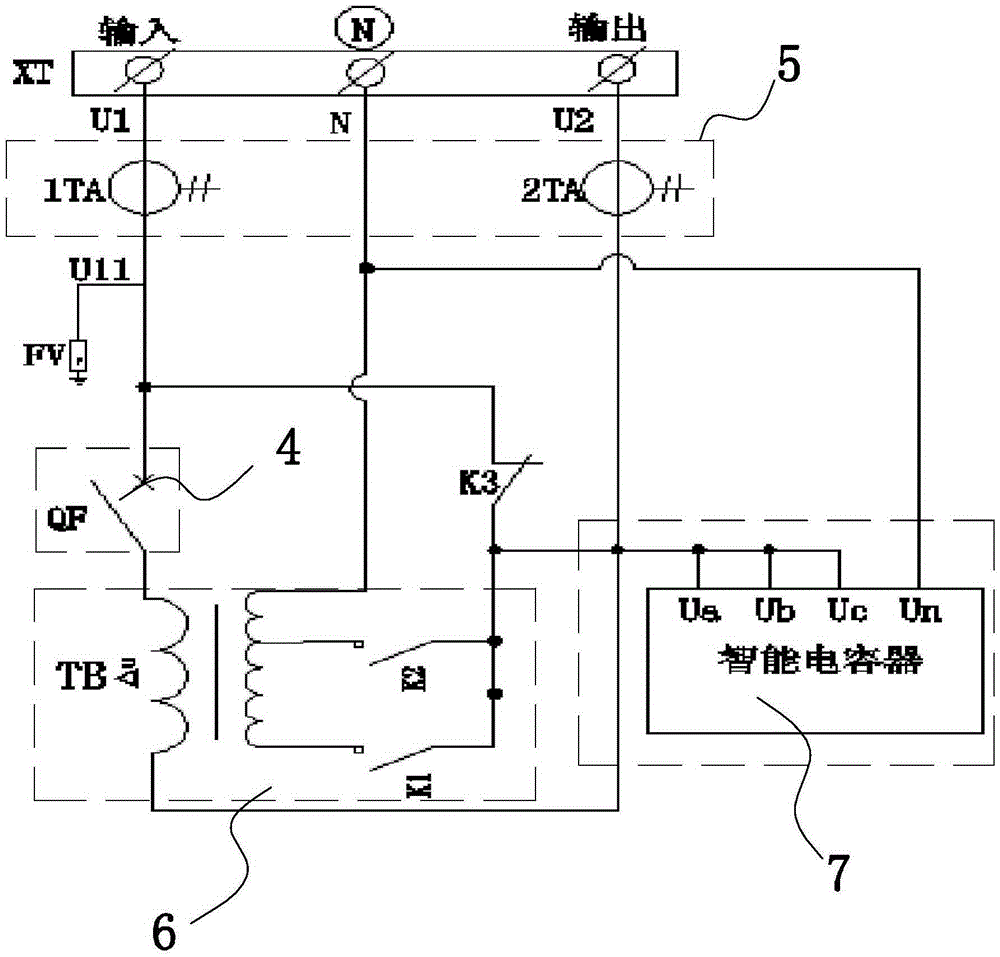 Energy saving reactive compensation cabinet based on intelligent capacitor