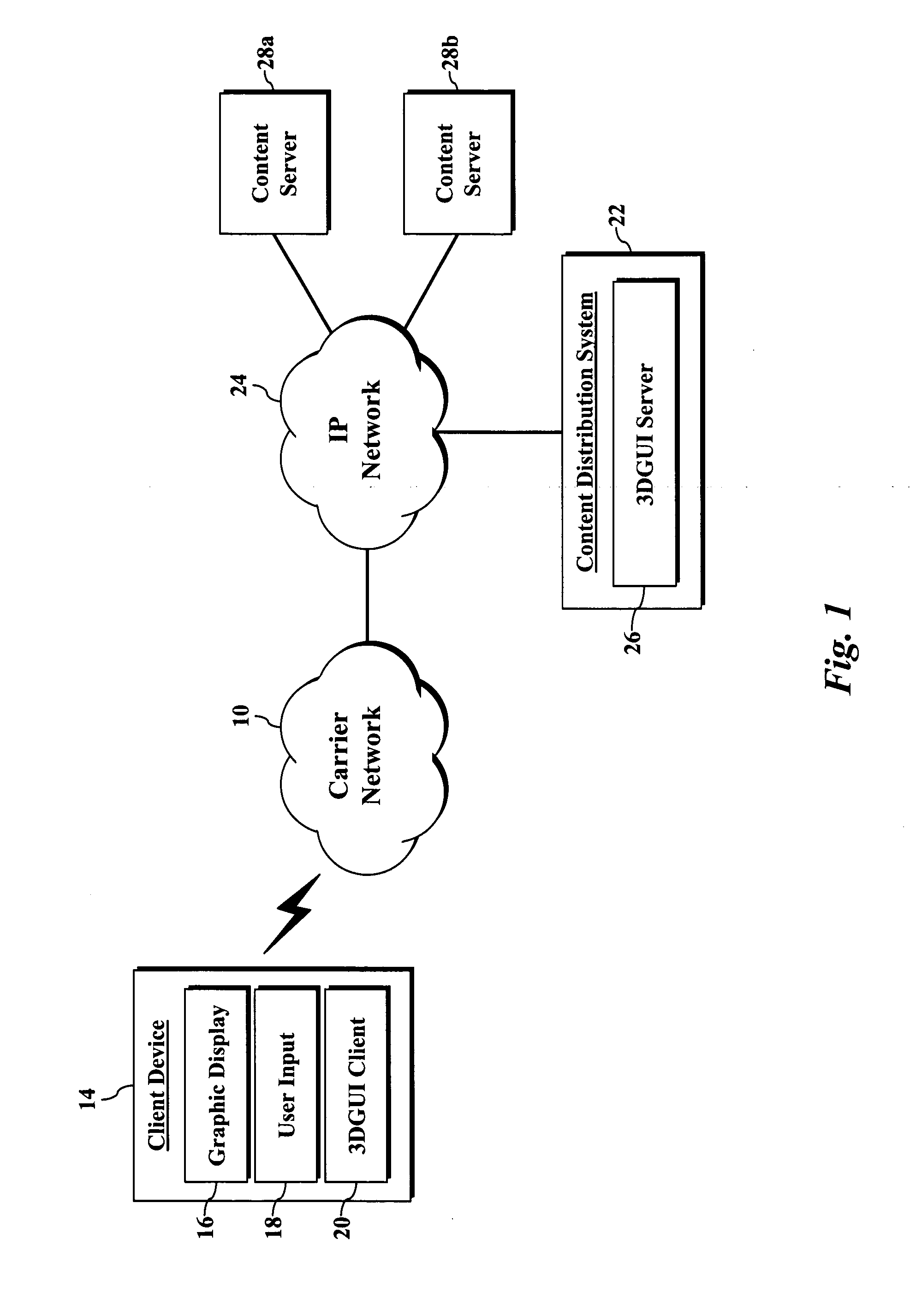 Three-dimensional graphical user interface