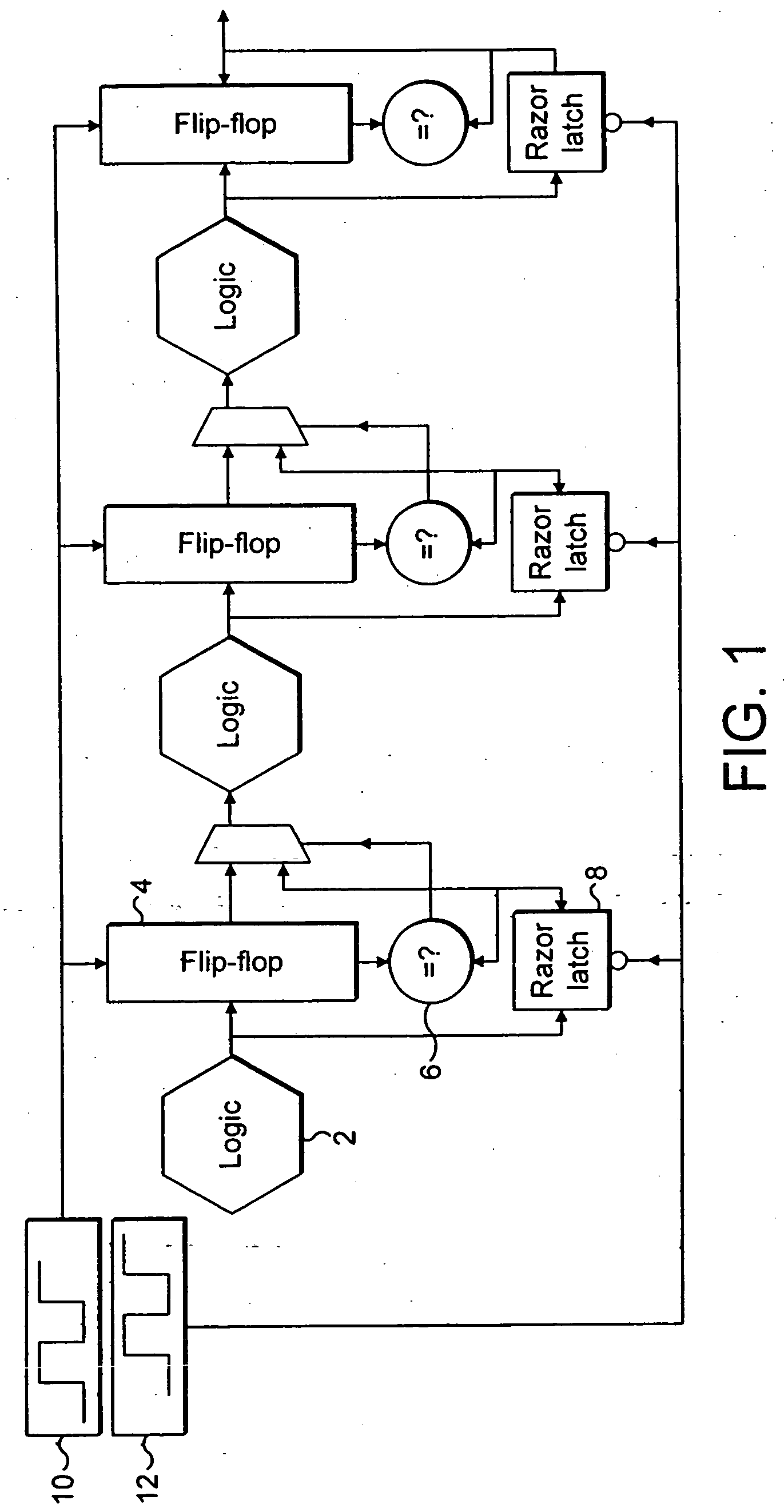 Error recovery within processing stages of an integrated circuit