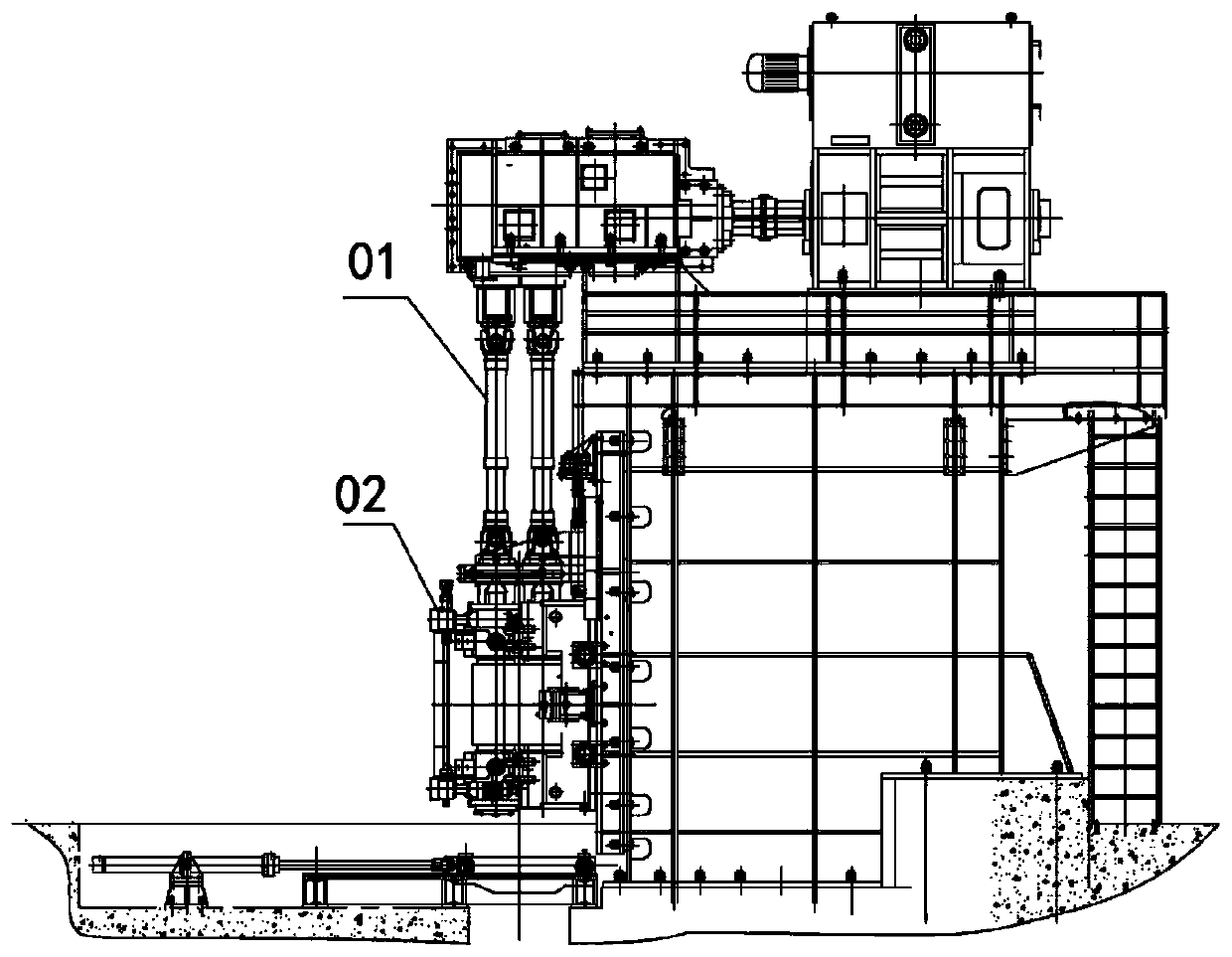 Auxiliary disassembly and assembly mechanism for cross universal spindle