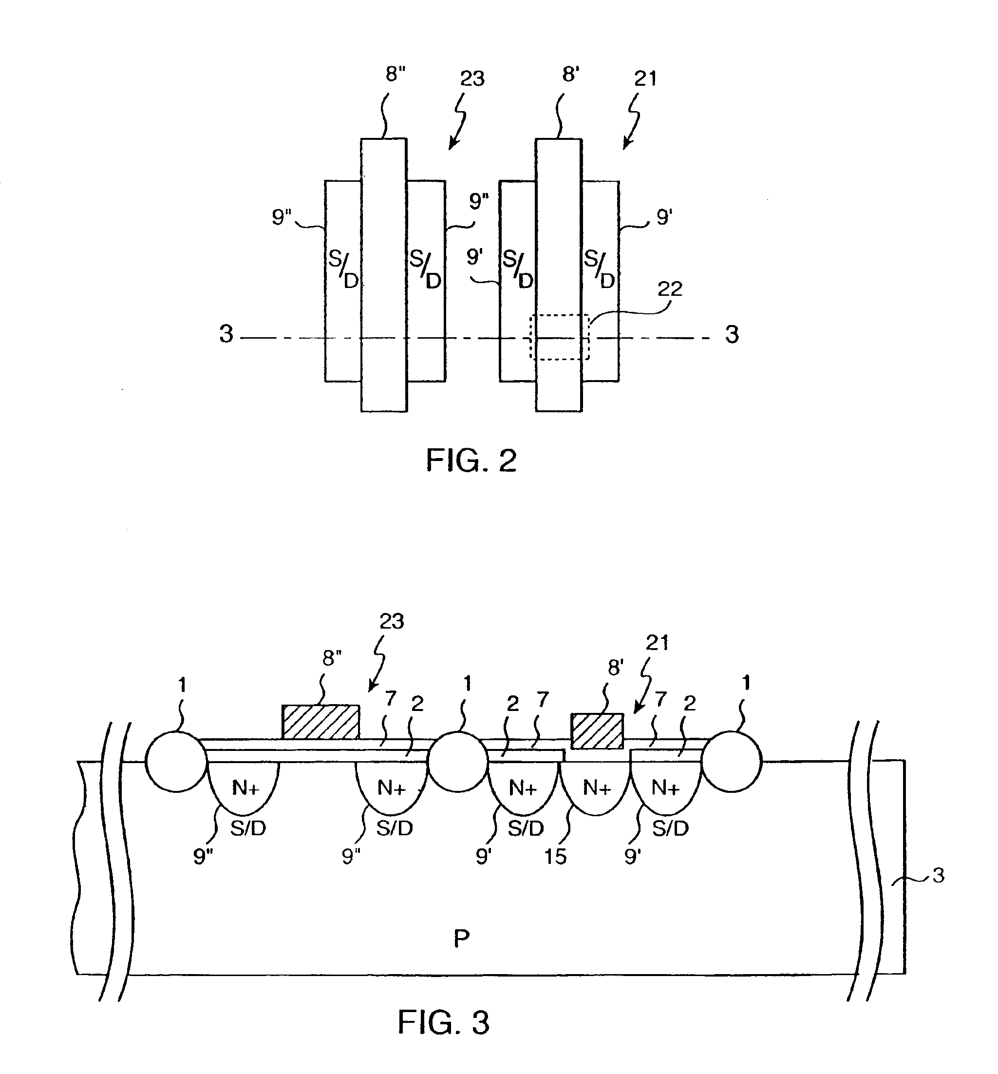 Permanently on transistor implemented using a double polysilicon layer CMOS process with buried contact