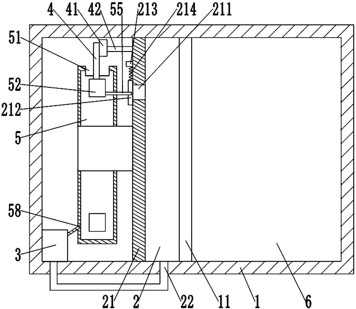 Refrigerating fluid distribution device