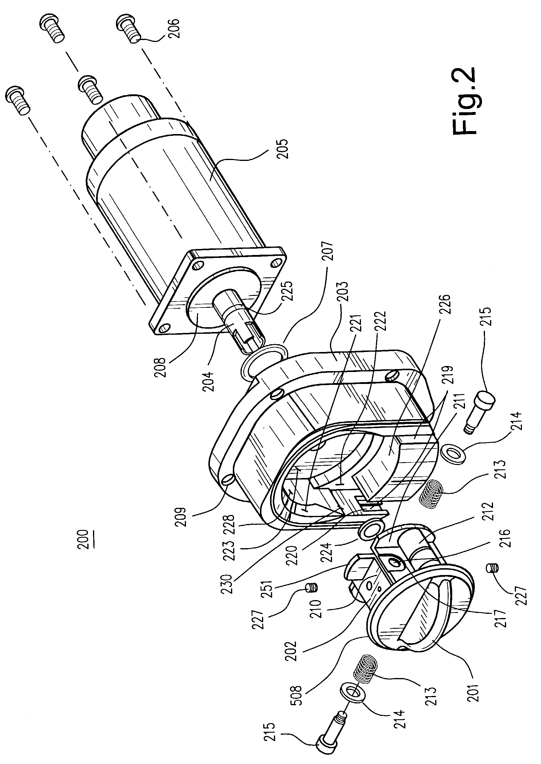 Self-loading peristaltic pump for extracorporeal blood circuit