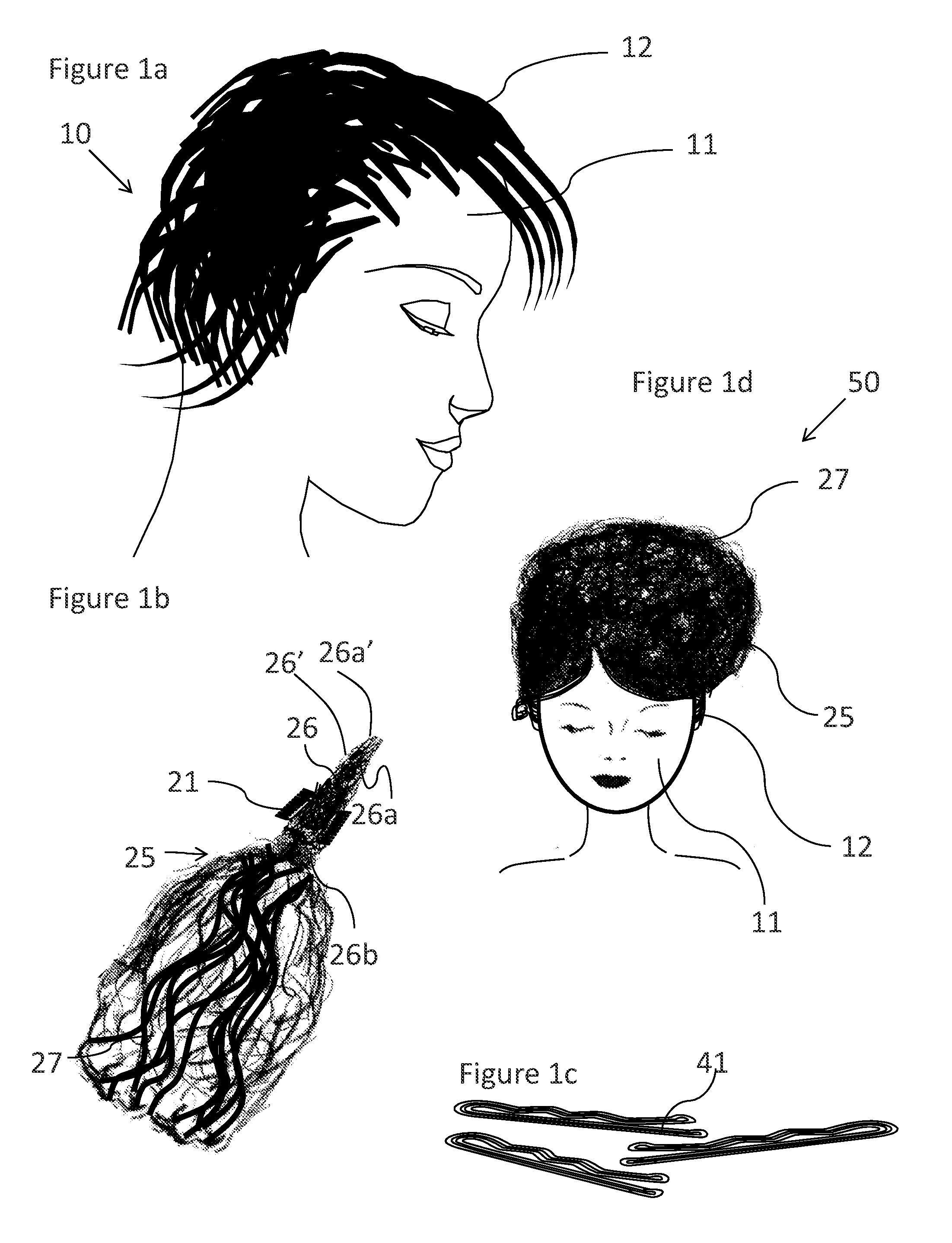 Integrated hair piece and method of using same