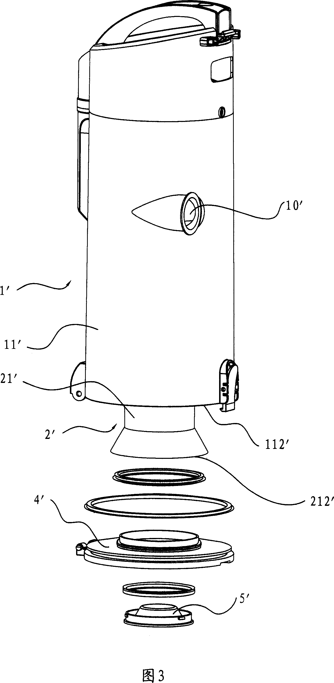 Multi-stage whirlwind separating device of vacuum cleaner