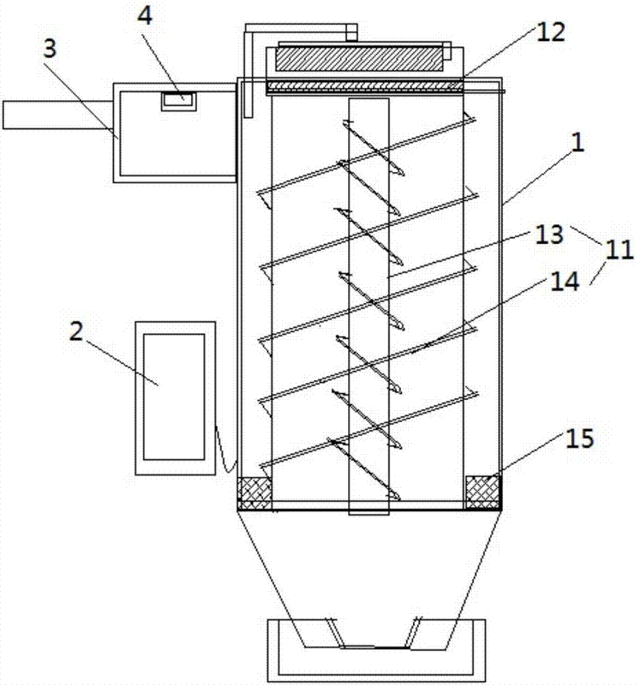 Intelligent high-efficient dust removal device and working method thereof