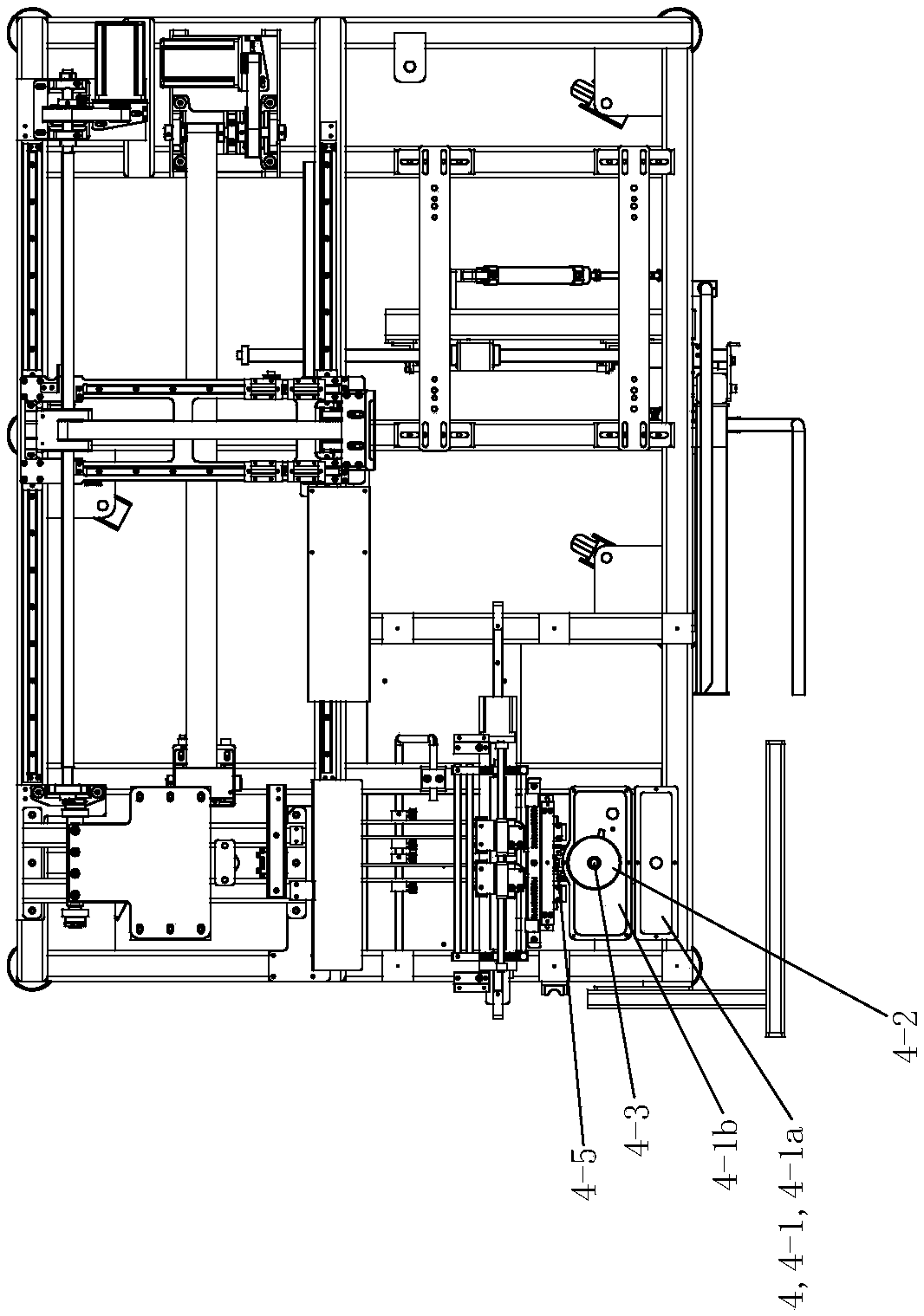 Auxiliary positioning adjusting device of full-automatic cold-folding bagging machine