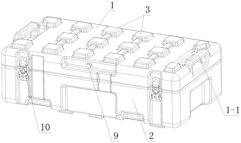 Air-drop type storage-transportation packaging box convenient to stack and preparation method of packaging box