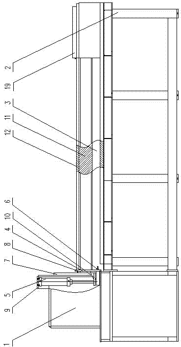 Material blocking and pushing device for electronic cut-to-size saw