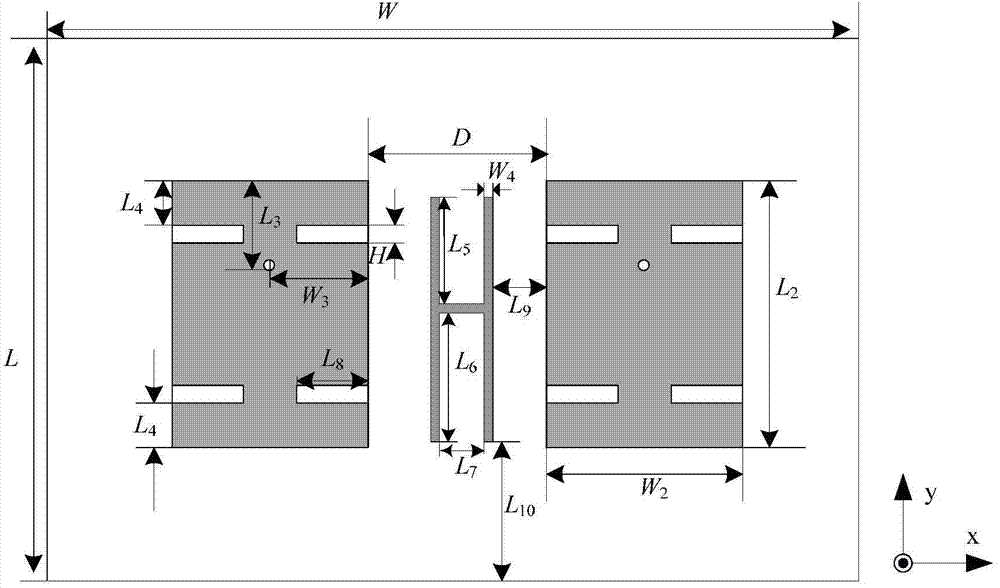 Low-coupling dual-frequency antenna array based on H-shaped micro-strip resonator
