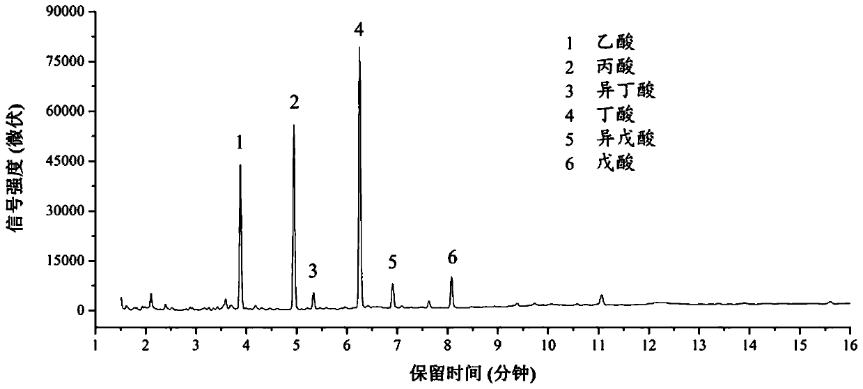 Method for determining short chain fatty acid content in intestinal contents or excrement