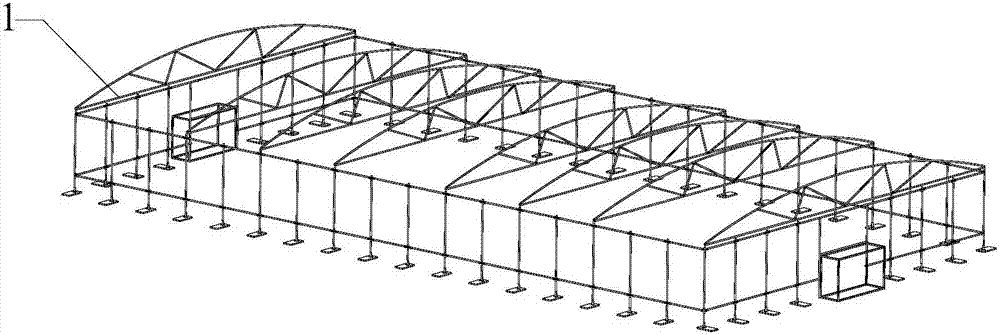 A rod structure for cage courts