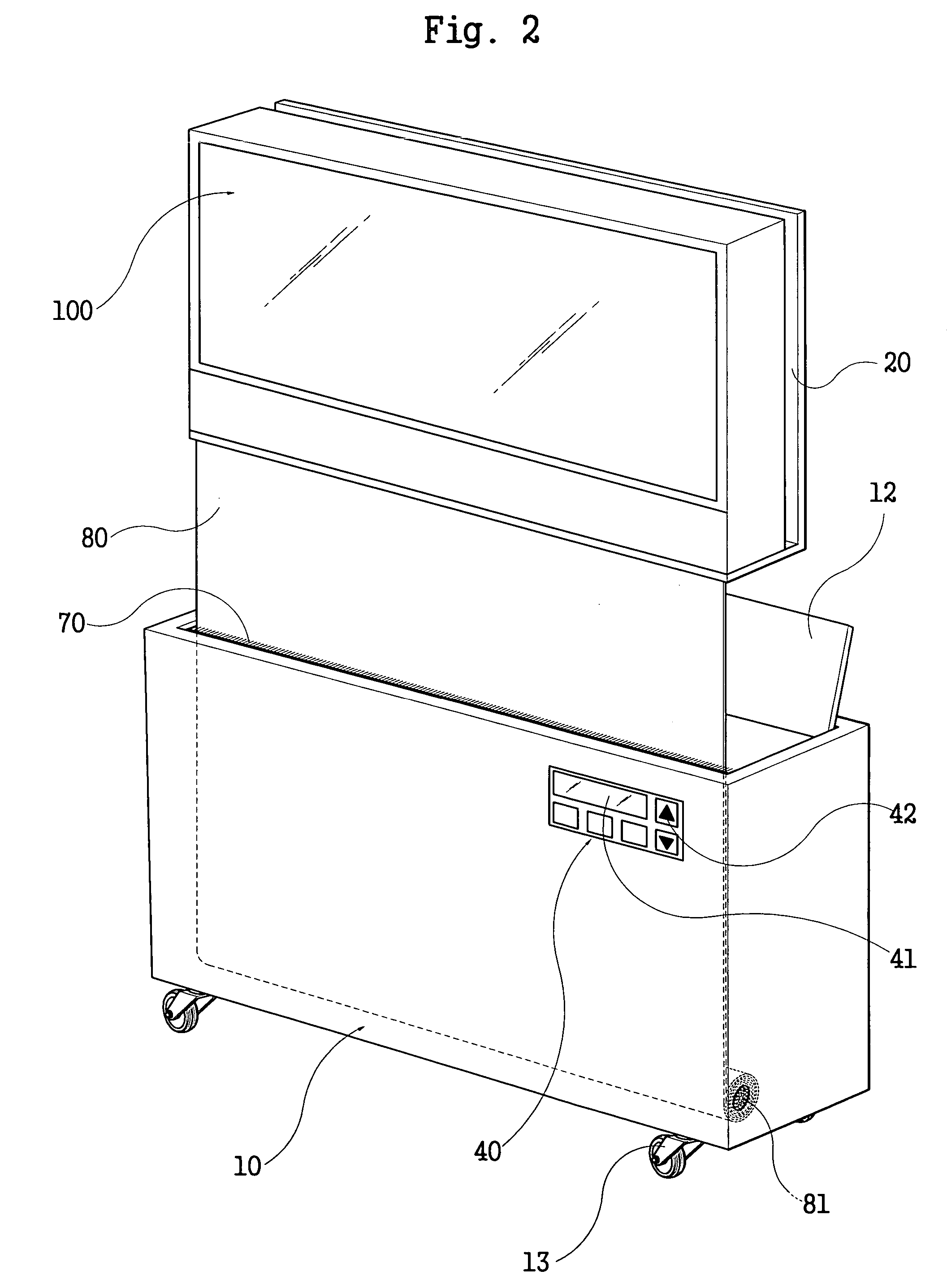 Liquid crystal television container